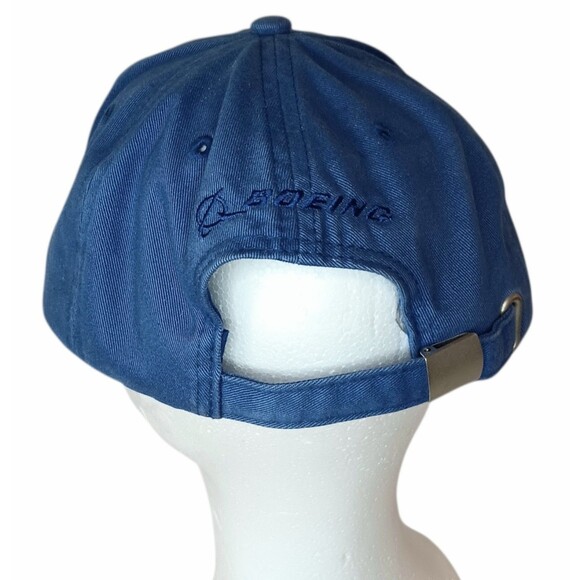 Boeing 787 Dreamliner Cap Blue Cotton White Embroidered Adjustable Strapback - Picture 4 of 8